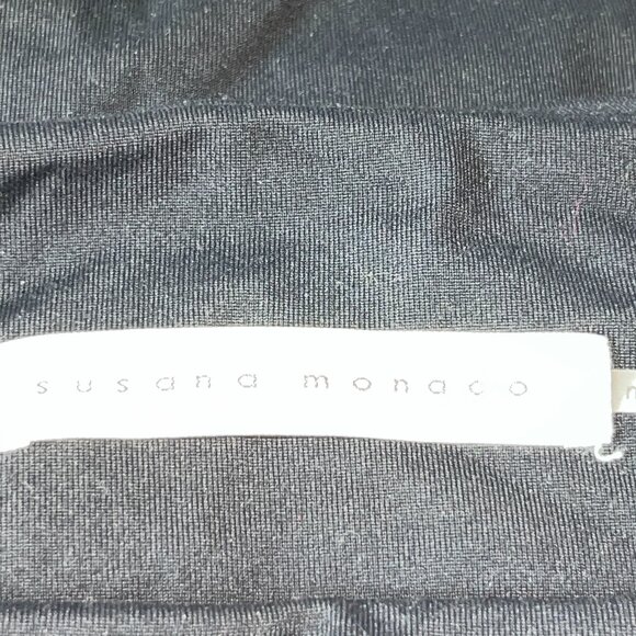 SUSANA MONACO BODYCON OFF-SHOULDER MAXI DRESS BLACK GOTH -WHIMSIGOTH - WITCHY -S - Picture 8 of 9